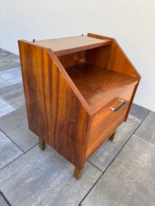 Szafka nocna lakierowana lata 60 70