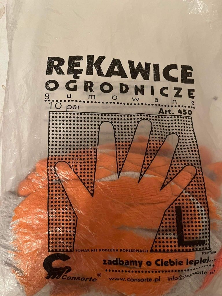 Rękawice ogrodnicze gumowane 10 par