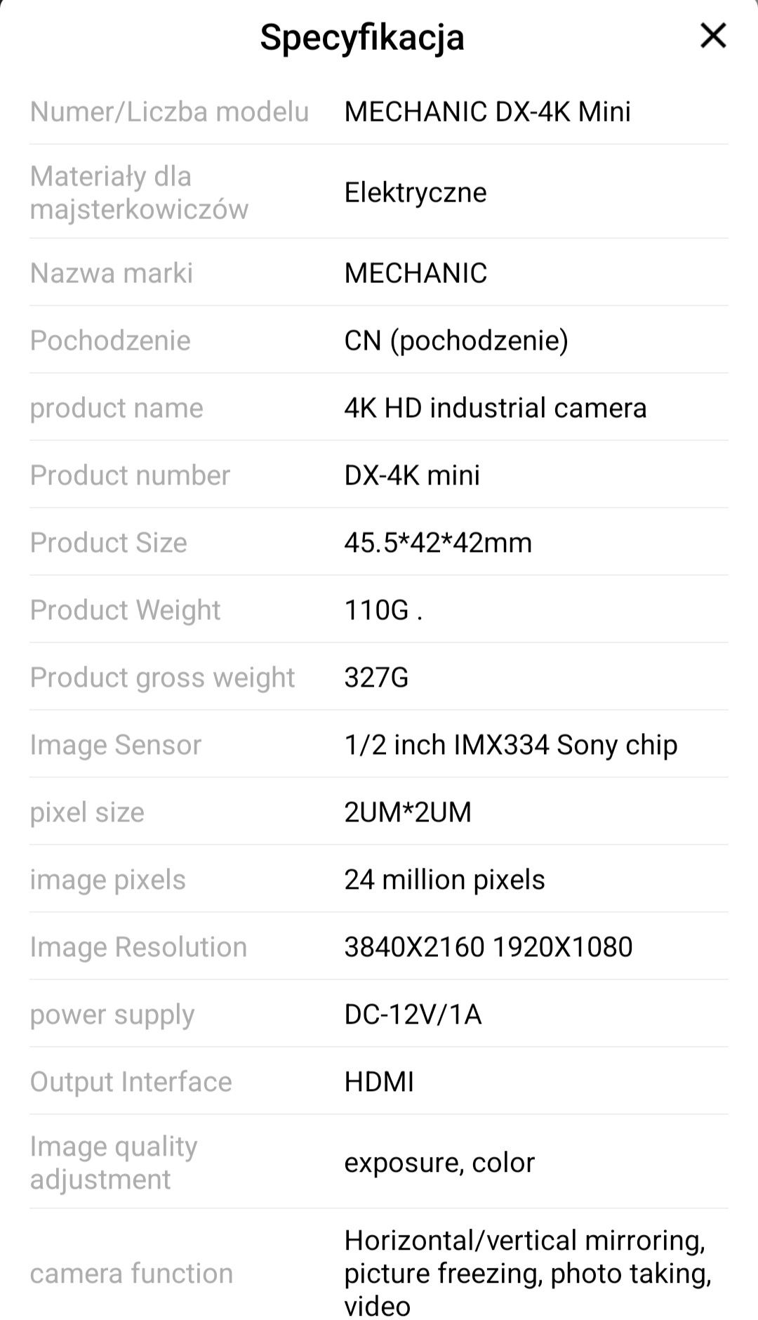 Kamera Mechanic DX- 4K Mini 24MP