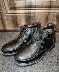 Мужские ботинки зимние  40 (25,5 см) кожа , натуральный мех