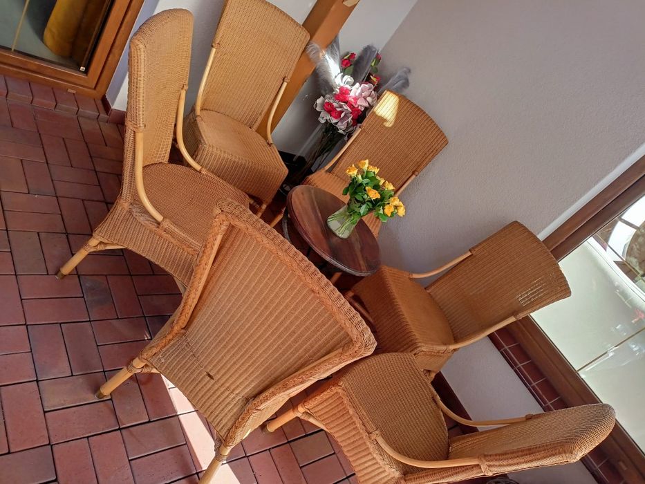 Krzesła rattanowe 6 sztuk