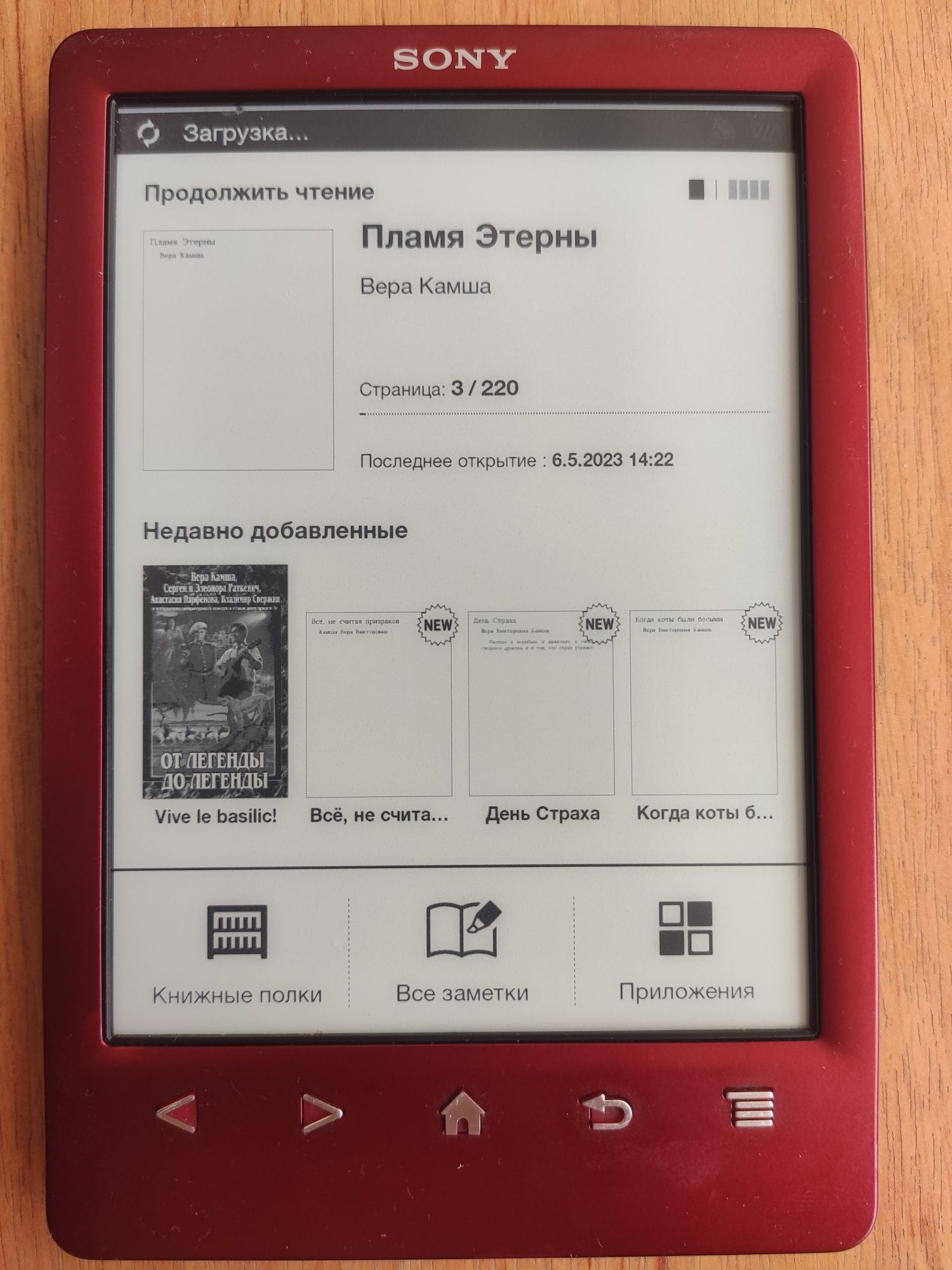 Книга электронная, ридер, Sony PTS-T3