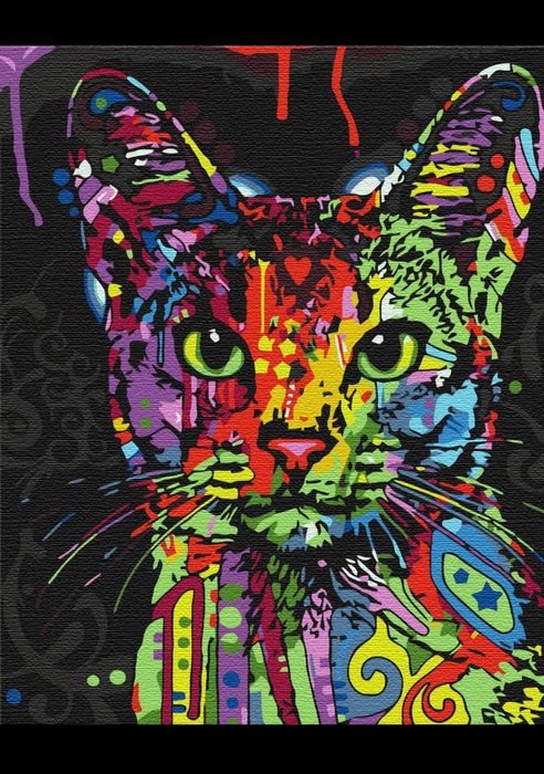Obraz/zestaw do MALOWANIA PO NUMERACH 40*50 Rama. Kot Abisyński