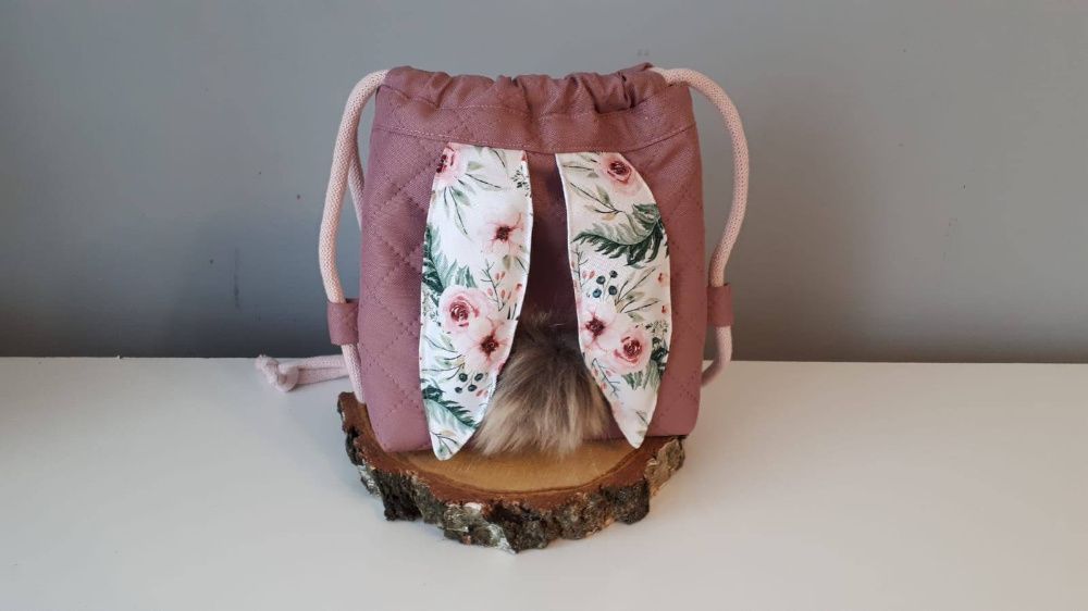 Workoplecak, worek, plecak dla przedszkolaka krolicze uszy Handmade