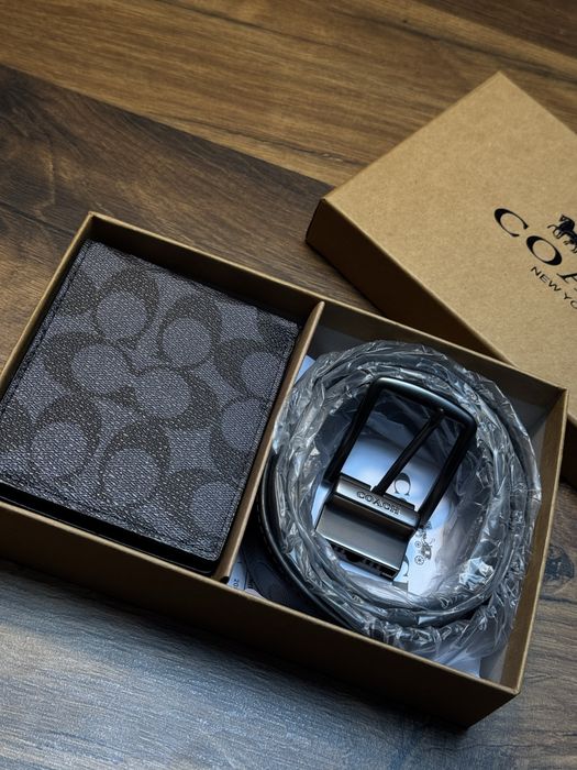 Подарунковий ремінь гаманець coach