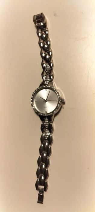 Damski zegarek kwarcowy z bransoletą w kol. srebrnym,Stainless Steel B