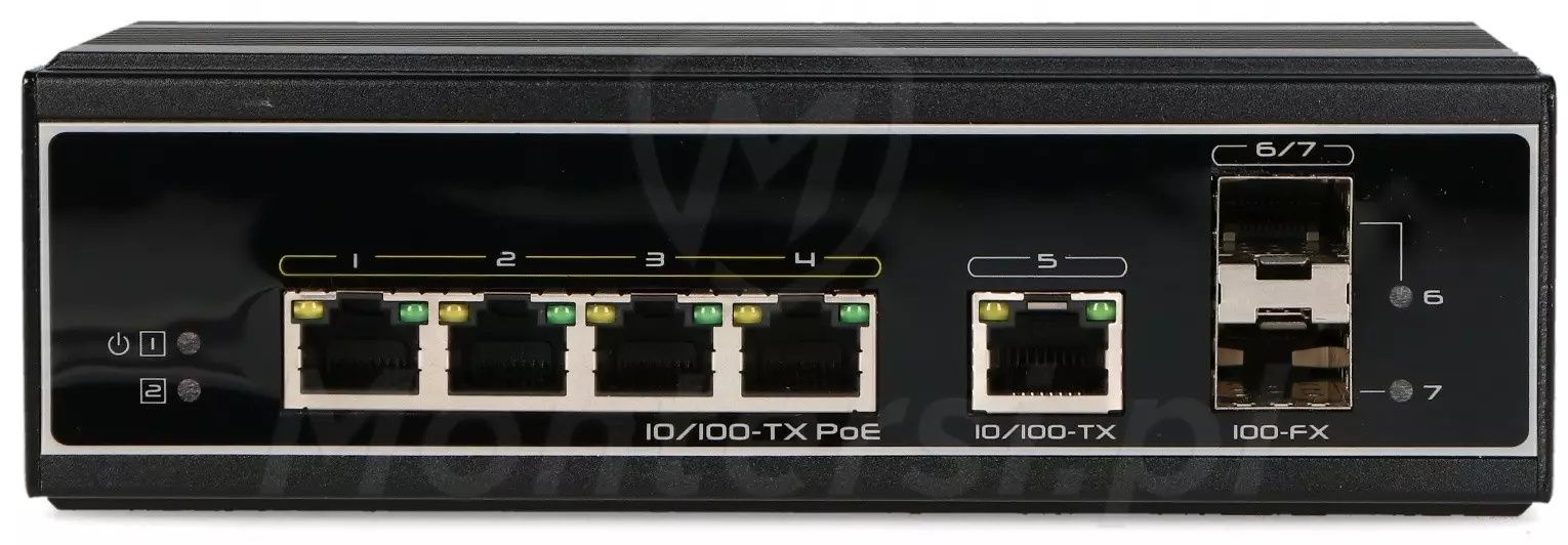 Switch do kamer 5 portowy, 4xPoE 120W, 2xSFP(100M)