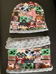Czapka komin minky Handmade Minecraft j.nowe