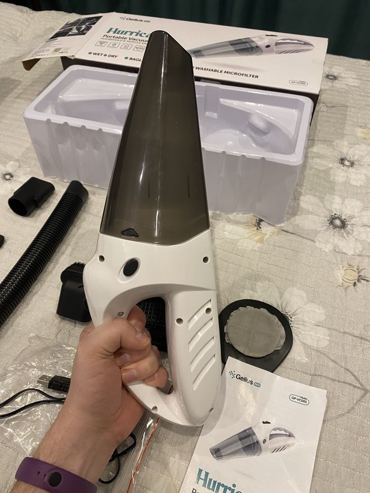 Ручний пилосос Gelius Portable Vacuum Cleaner GP-VC001 Hurricane White