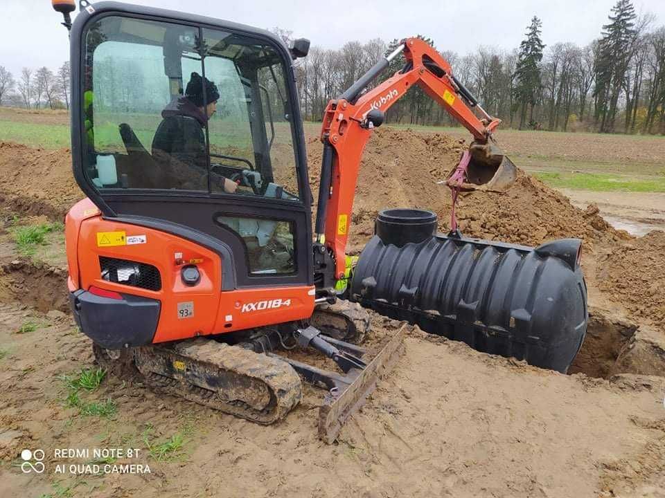 Usługi Koparka Minikoparka- wykopy, przyłącza, światłowody, wiertnica