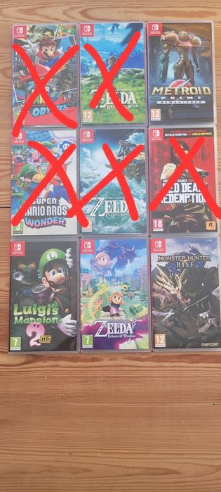 Gry Nintendo Switch Zelda Mario Metroid Luigi Monster Hunter Red Dead