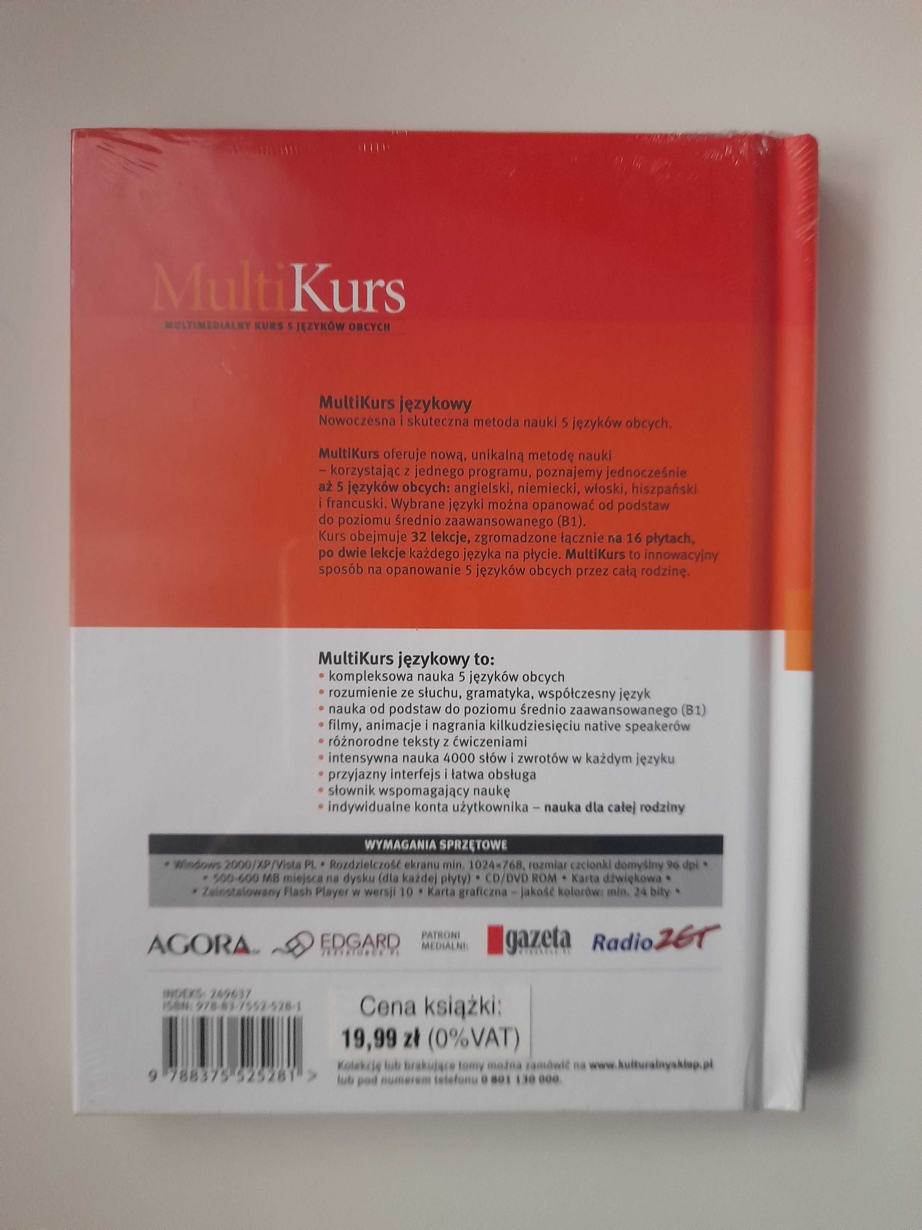 nowy multimedialny kurs 5języków: ang., niem., fr., wł. , hiszp. A1-B1