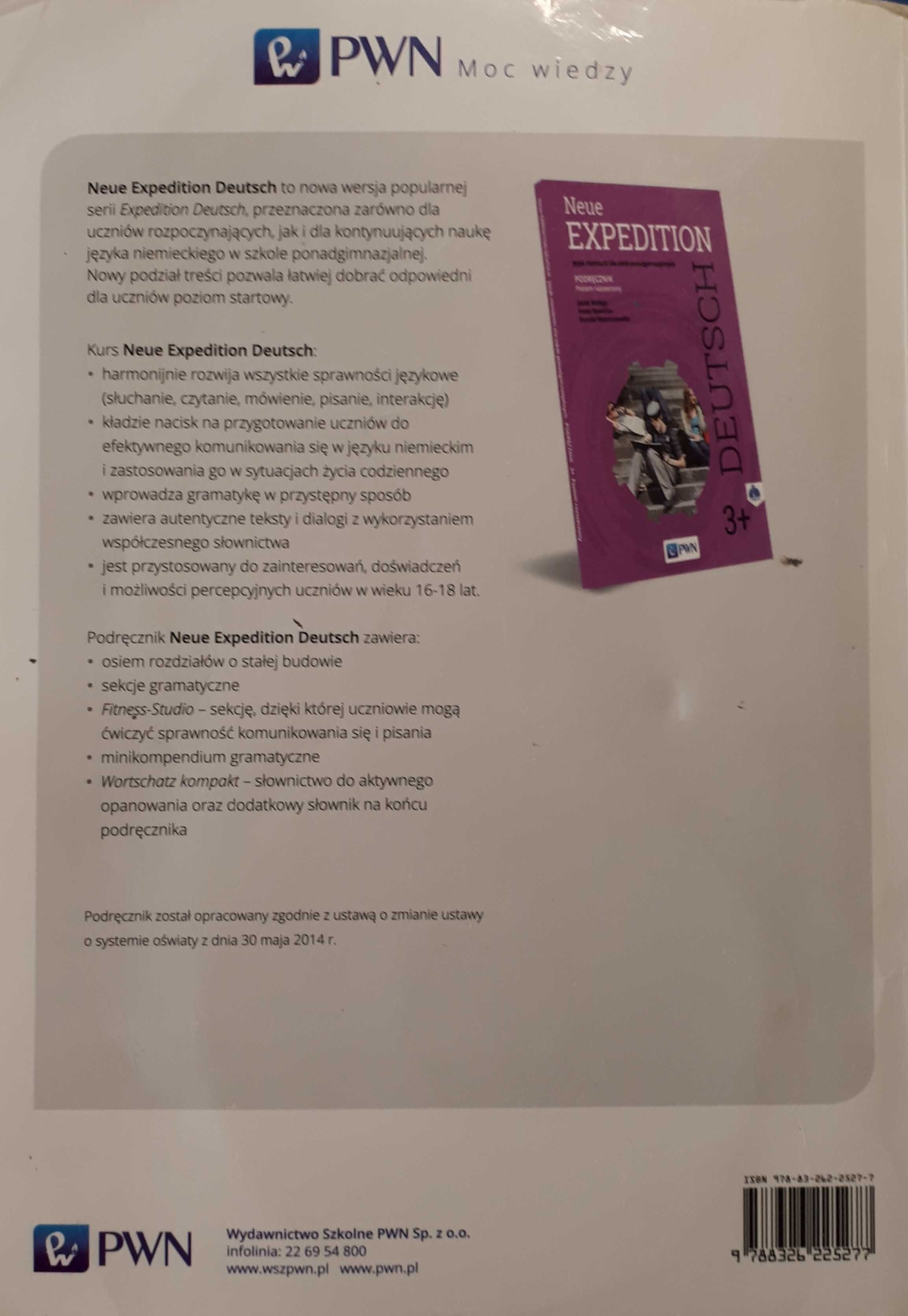 Neue expedition deutsch 3+ podręcznik i ćwiczenia
