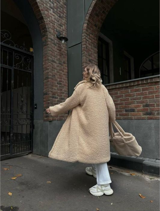 Шубка Теді бежевого кольору