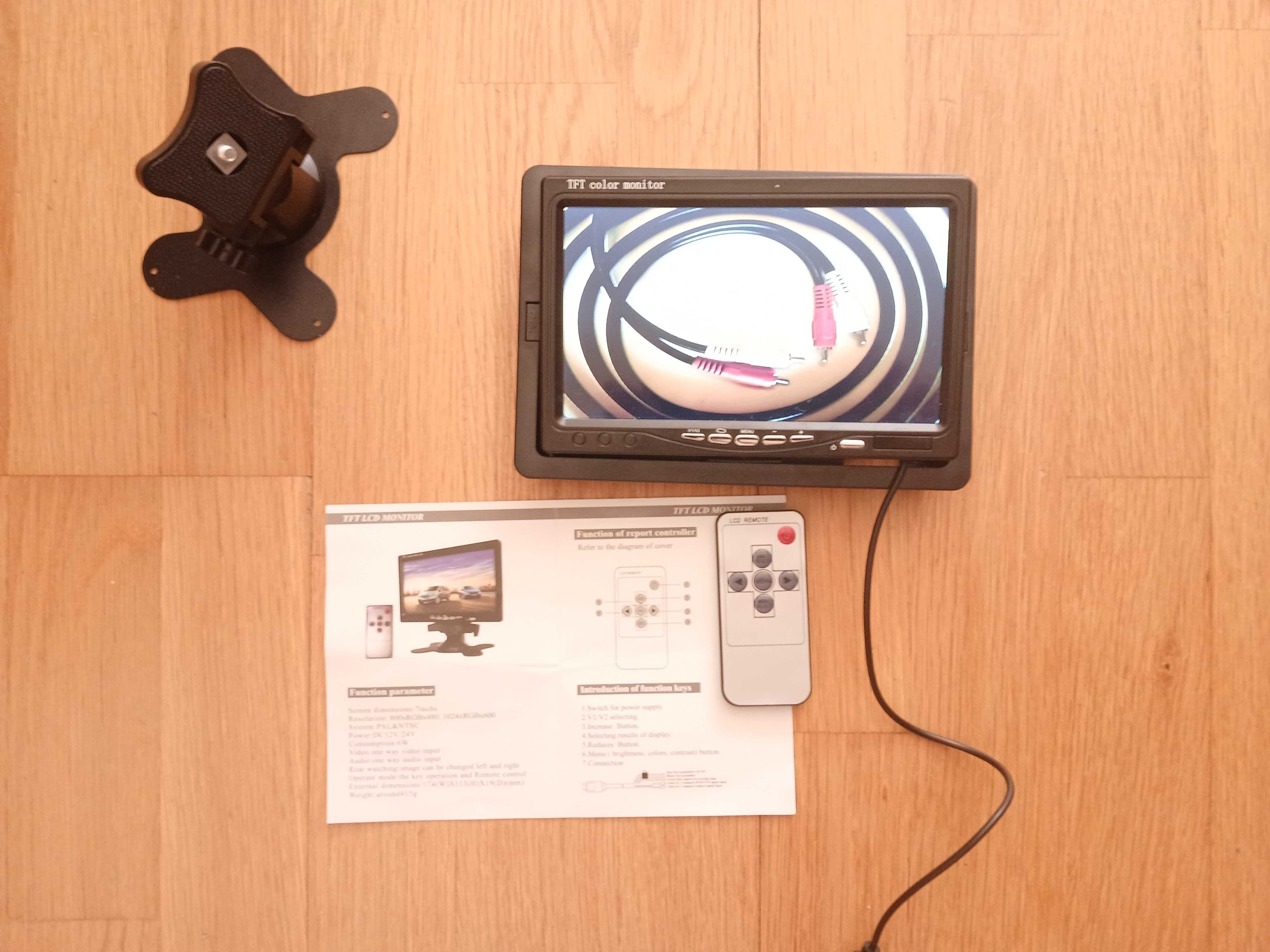Monitor 7" CVBS c/ Controle Remoto IR