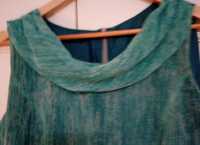 Vestido azul esverdeado com estampado  -Tamanho M