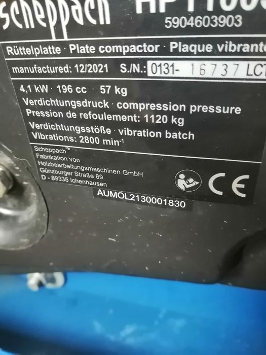 Zagęszczarka scheppach HP 1100S