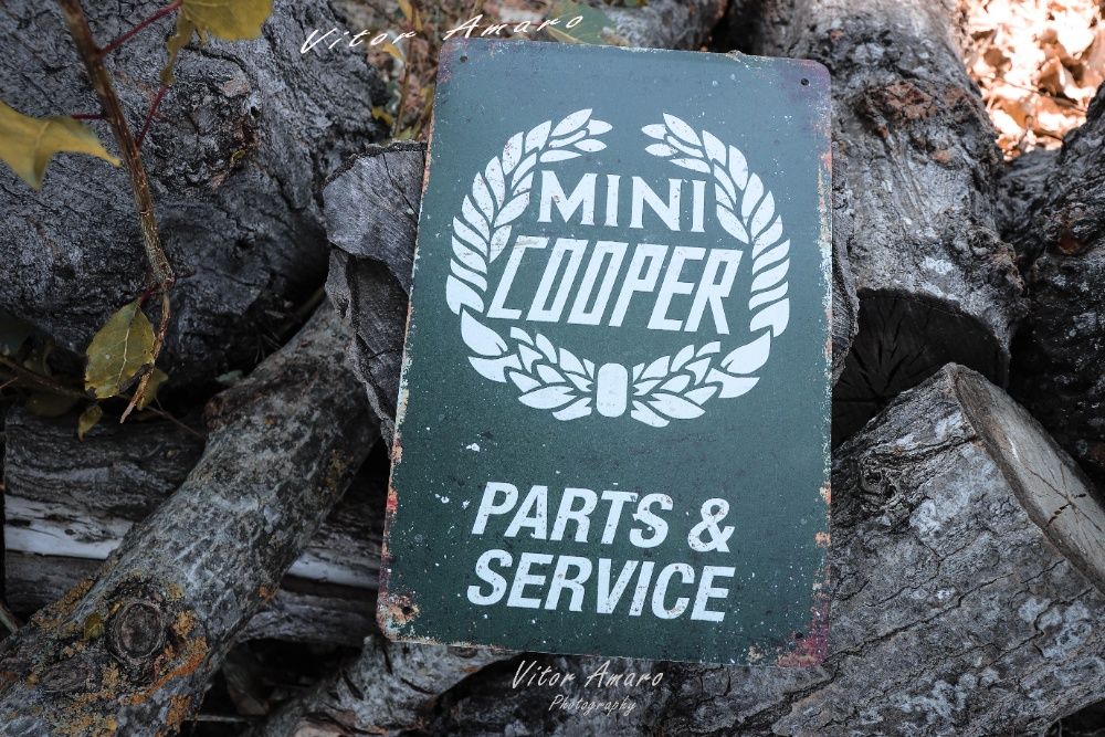 Placa/Chapa de Metal Vintage/Retro Mini Cooper|NOVA