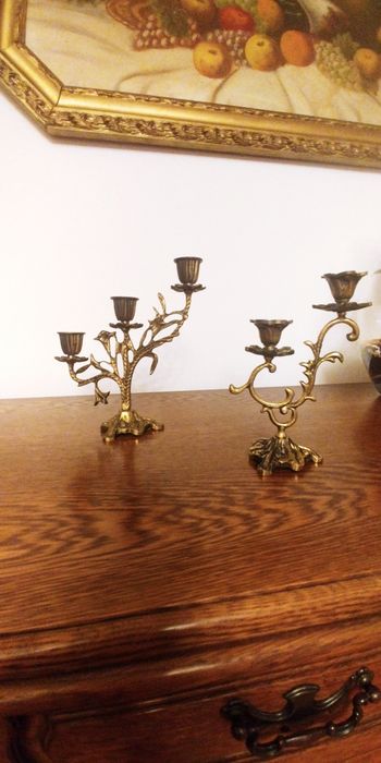 Świecznik mosiężny