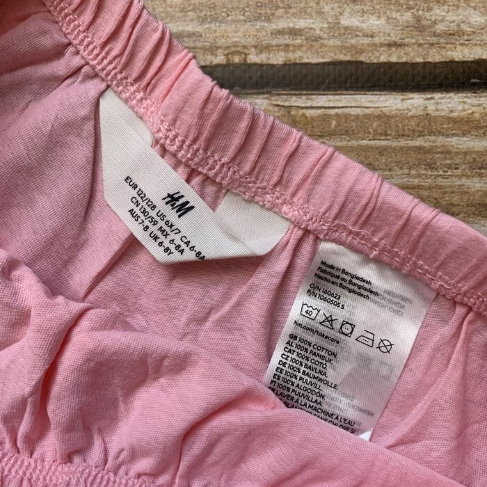Спідниця рожева 6/7/8 років бавовняна h&m 116/122/128 см