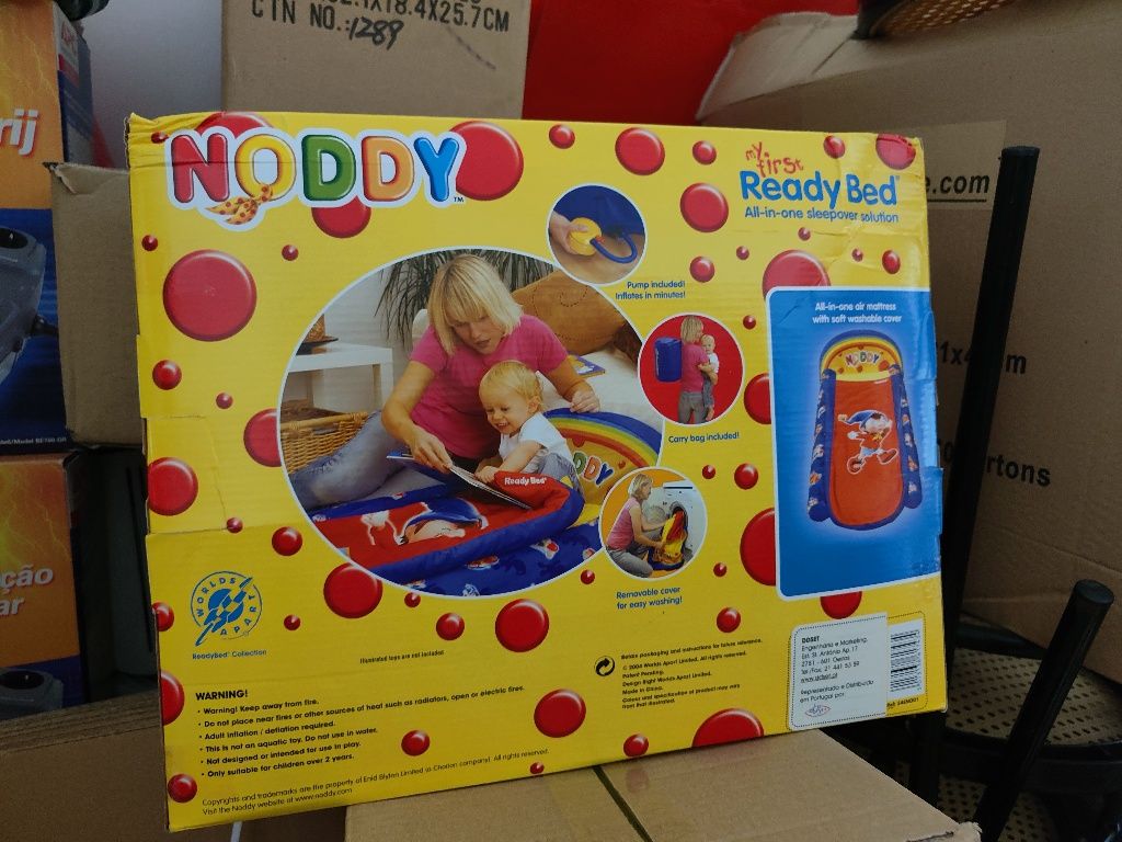 Papagaio, Cesto e Cama Insuflável Noddy c/saco cama - (€5 a €40)