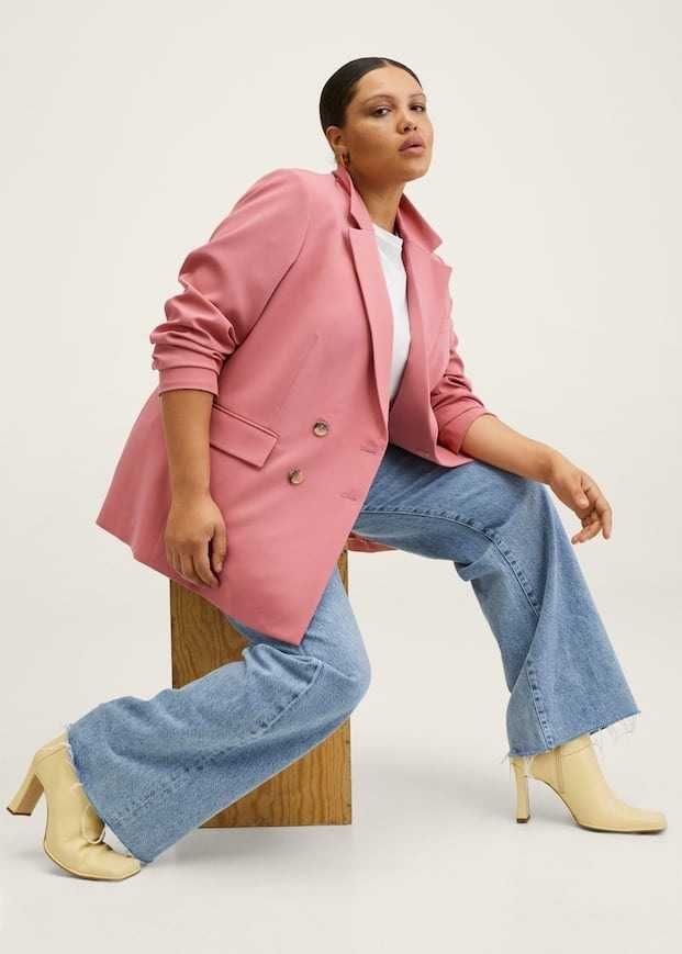 MANGO Стильный модный пиджак mango новая коллекция шикарное качество