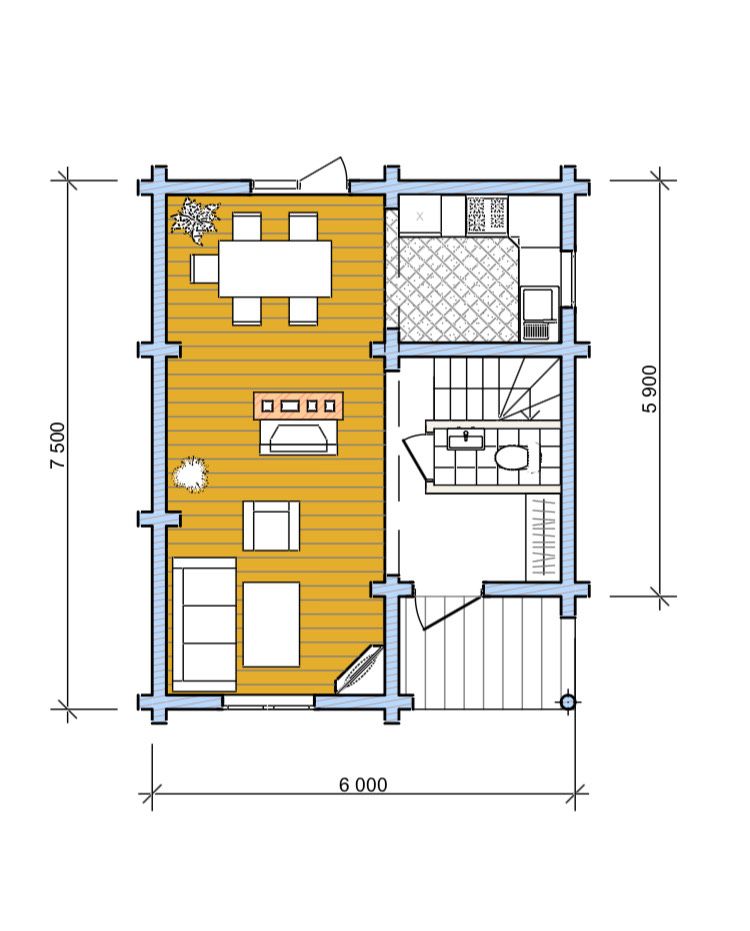 Будинок з брусу 90м2 зруб, від 19.300 $.