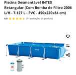 Vendo piscina INTEX desmontavel rectangular   como nueva !!!
