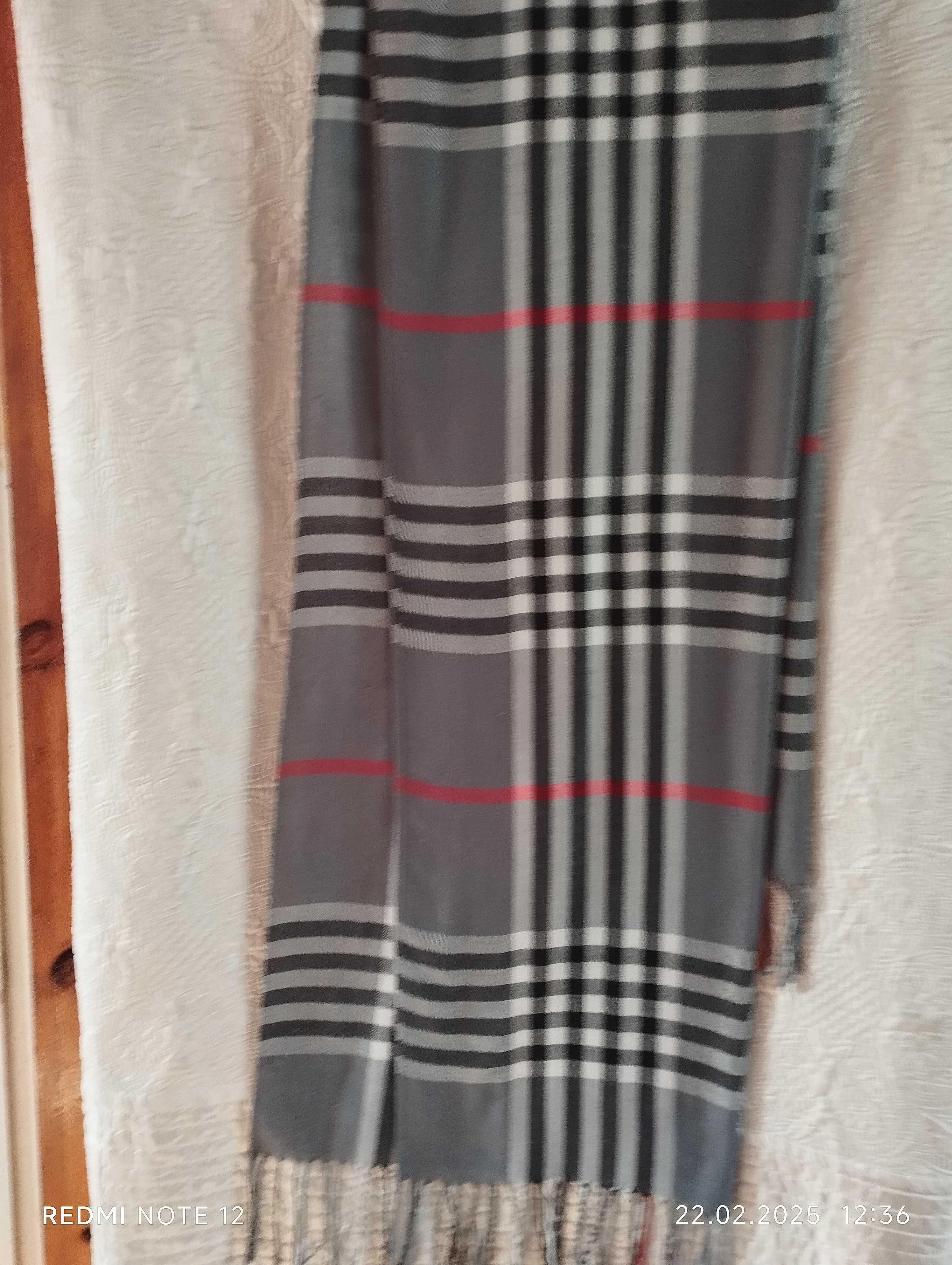 Шарф у клітинку Pashmina в стилі Burberry 68х180см