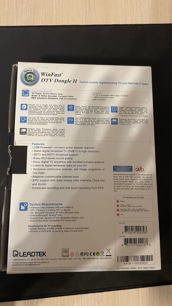 Tuner Leadtek WinFast DTV Dongle H