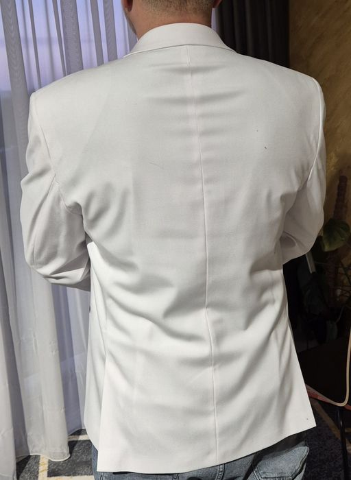 Marynarka biała esemes ślub Bonus r.56 jak nowa