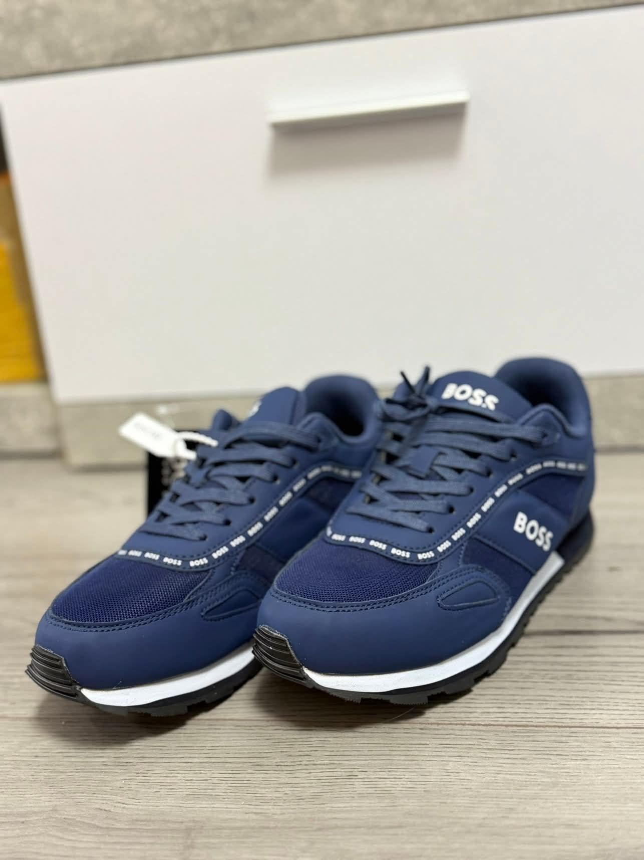 Кросівки HUGO BOSS Parkour ™ Navy ( натуральна шкіра+сітка)
