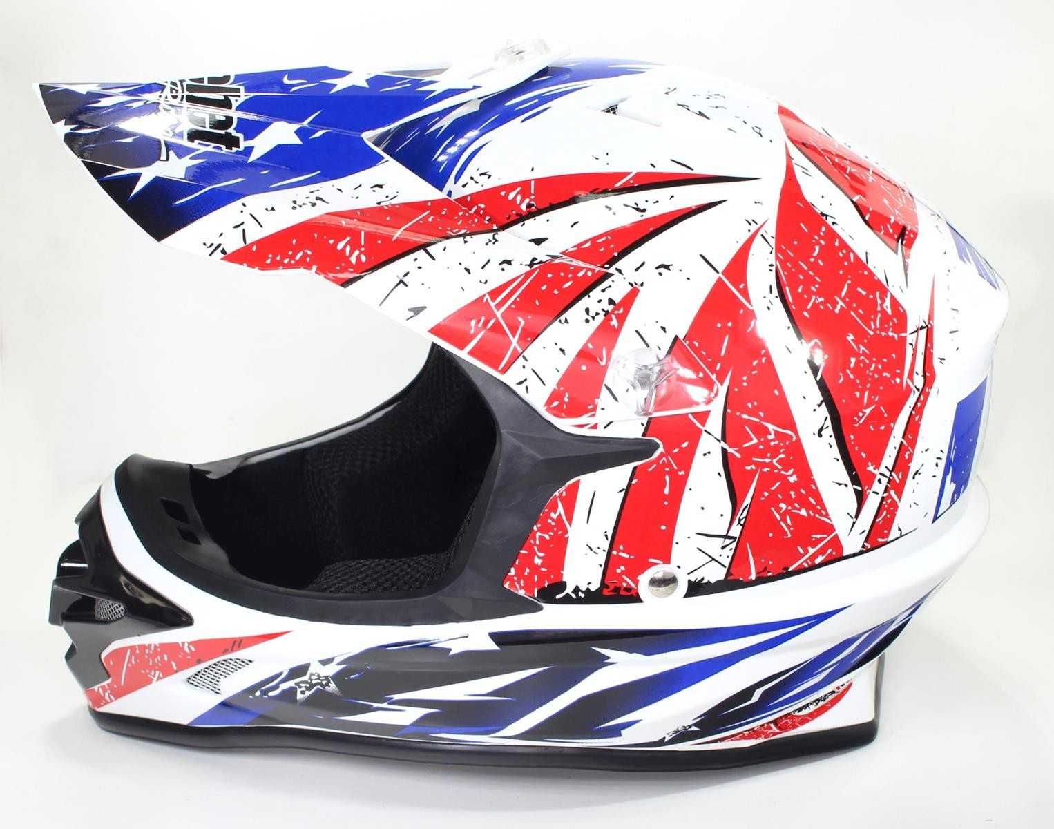 Nowy Kask SAFEBET HF-115 WHITE Q183 XL Cross Enduro