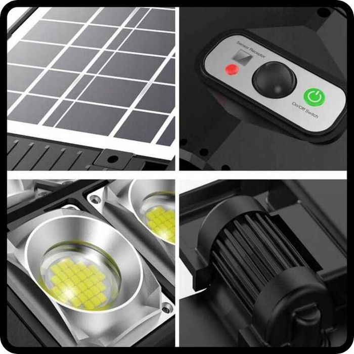 HIT Lampa Solarna Z Czujnikiem Ruchu LED 800W + Pilot