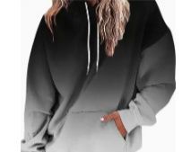 Bluza damska ombre z kapturem XXL