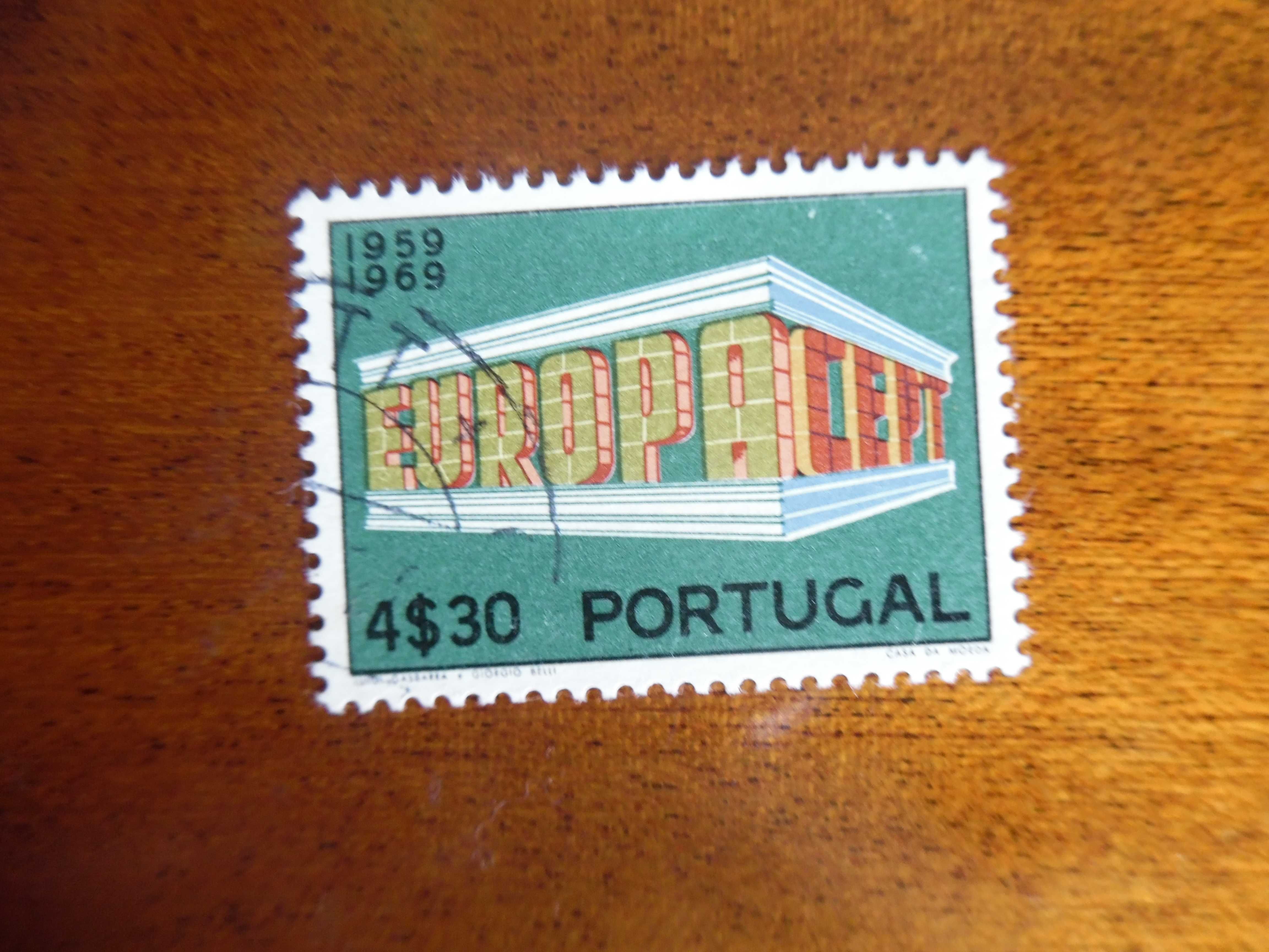 Selos Portugal 1969- Europa CEPT 4$30 Usado AF. nº 1043