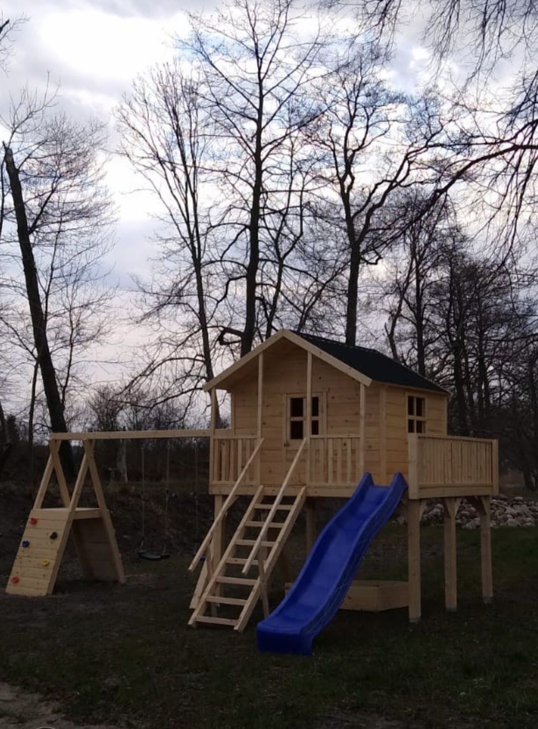 Duży domek Plac zabaw drewniany dla dzieci Nowy