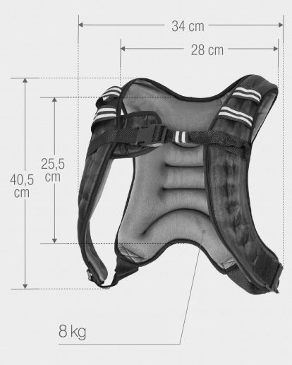 Kamizelka treningowa z obciążeniem X-Style 8 kg