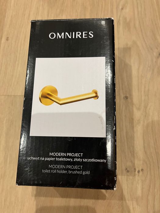 Uchwyt na papier Omnires, złoto szczotkowane