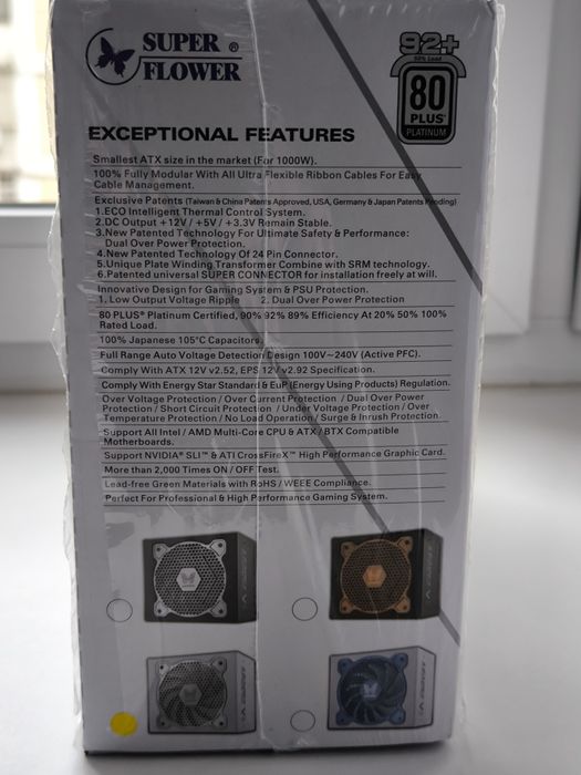 Чорний Super Flower Leadex V Platinum PRO 850W ATX Black