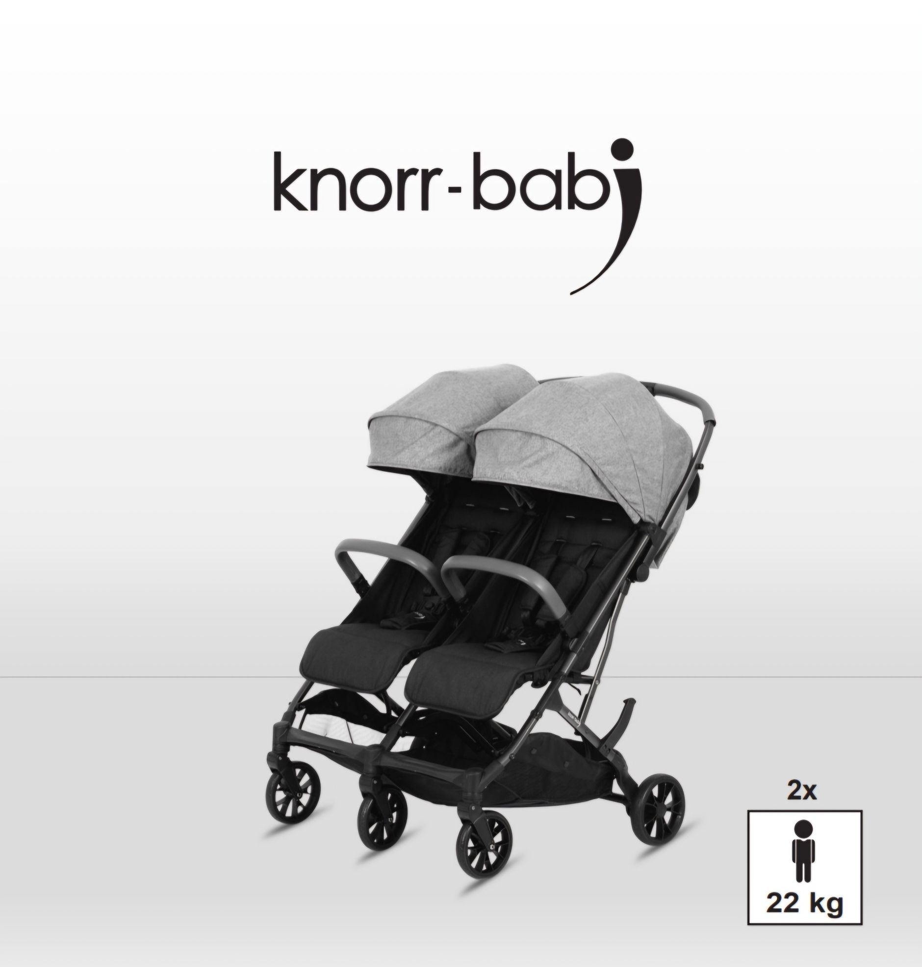 Коляска прогулка візок для двійні двойни Knorr Baby Twin