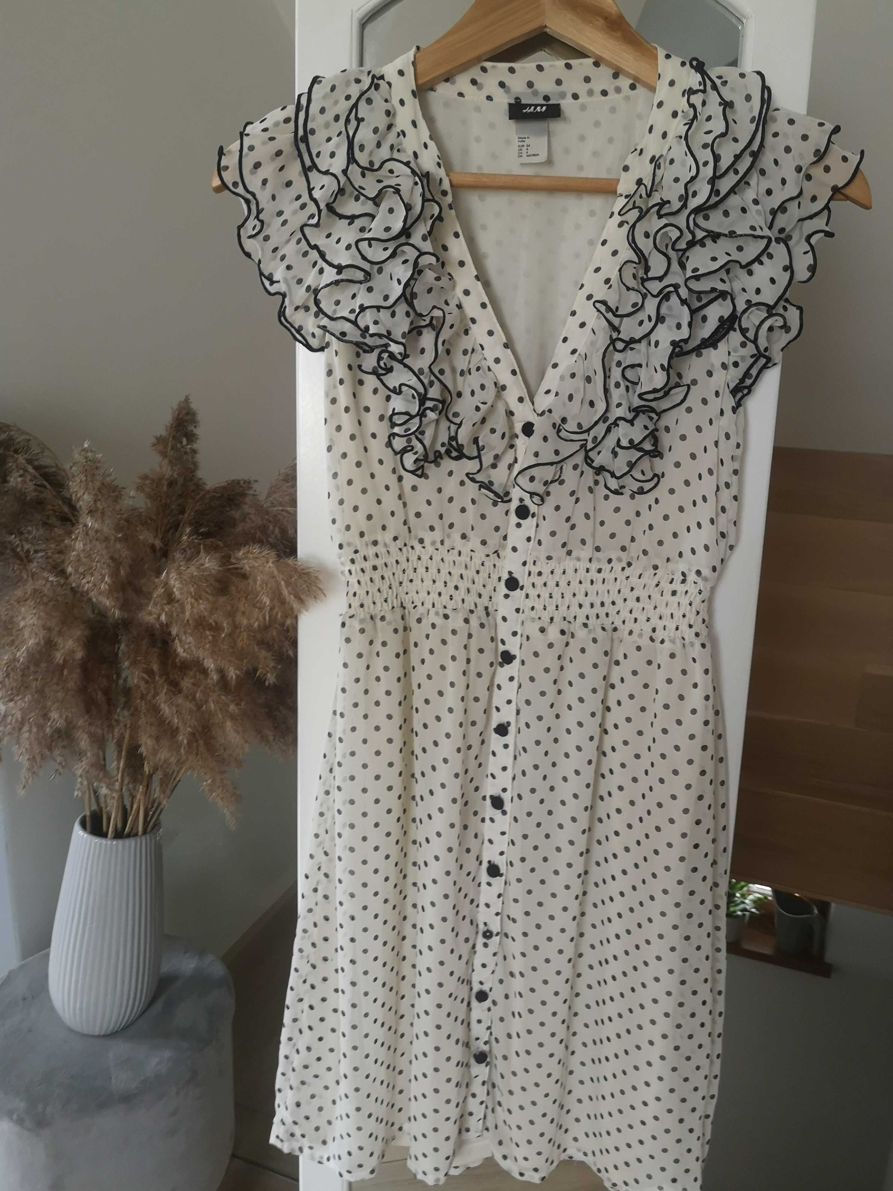 Sukienka w kropki groszki H&M