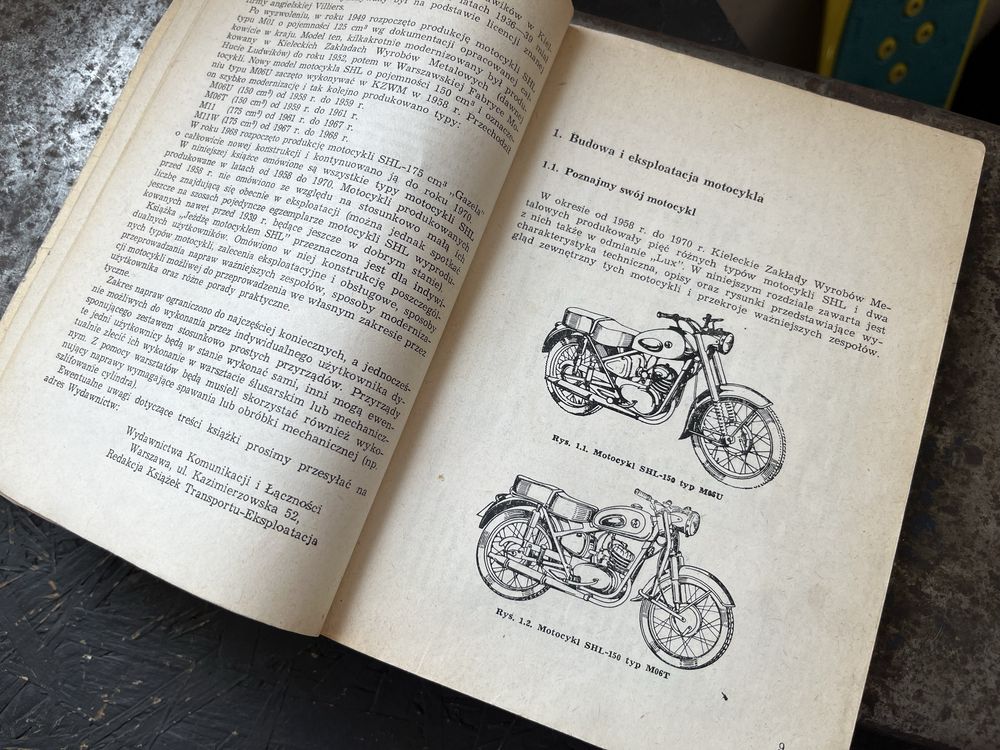 Ksiazka jezdze motocyklem SHL 175/150 Wiatr kolekcja wfm wsk m17