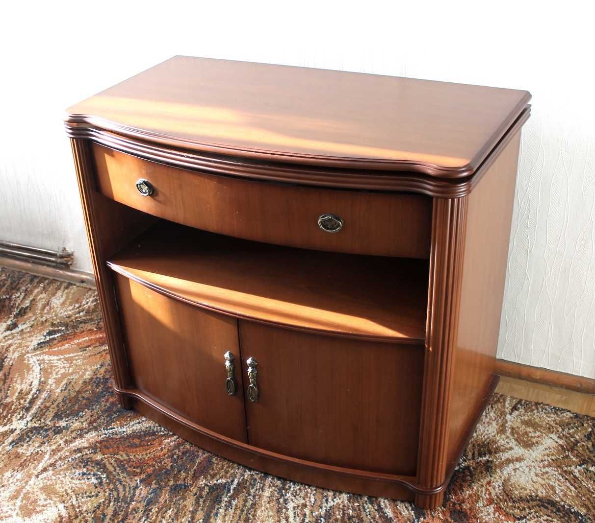 Komoda Szafka Orzechowa Blat obrotowy 85 x 48 cm Wysokość 77 cm