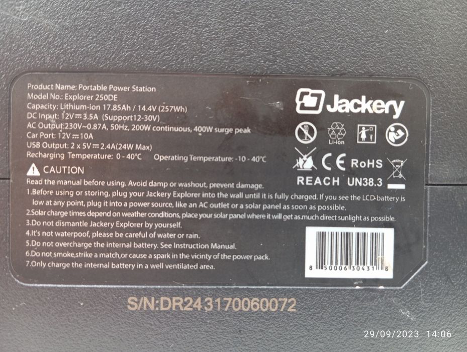 Jackery 240 gerador solar