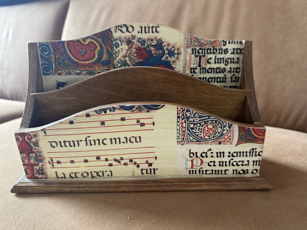 Listownik drewniany hand made decouoage