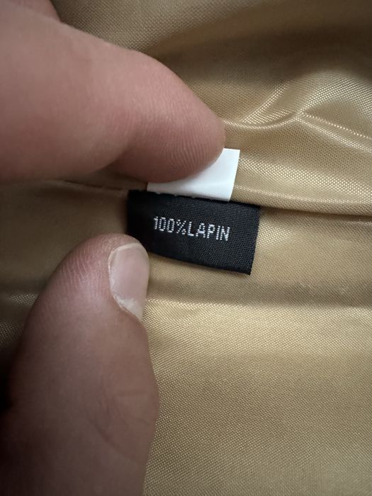 Casaco de pêlo de coelho 100% genuíno