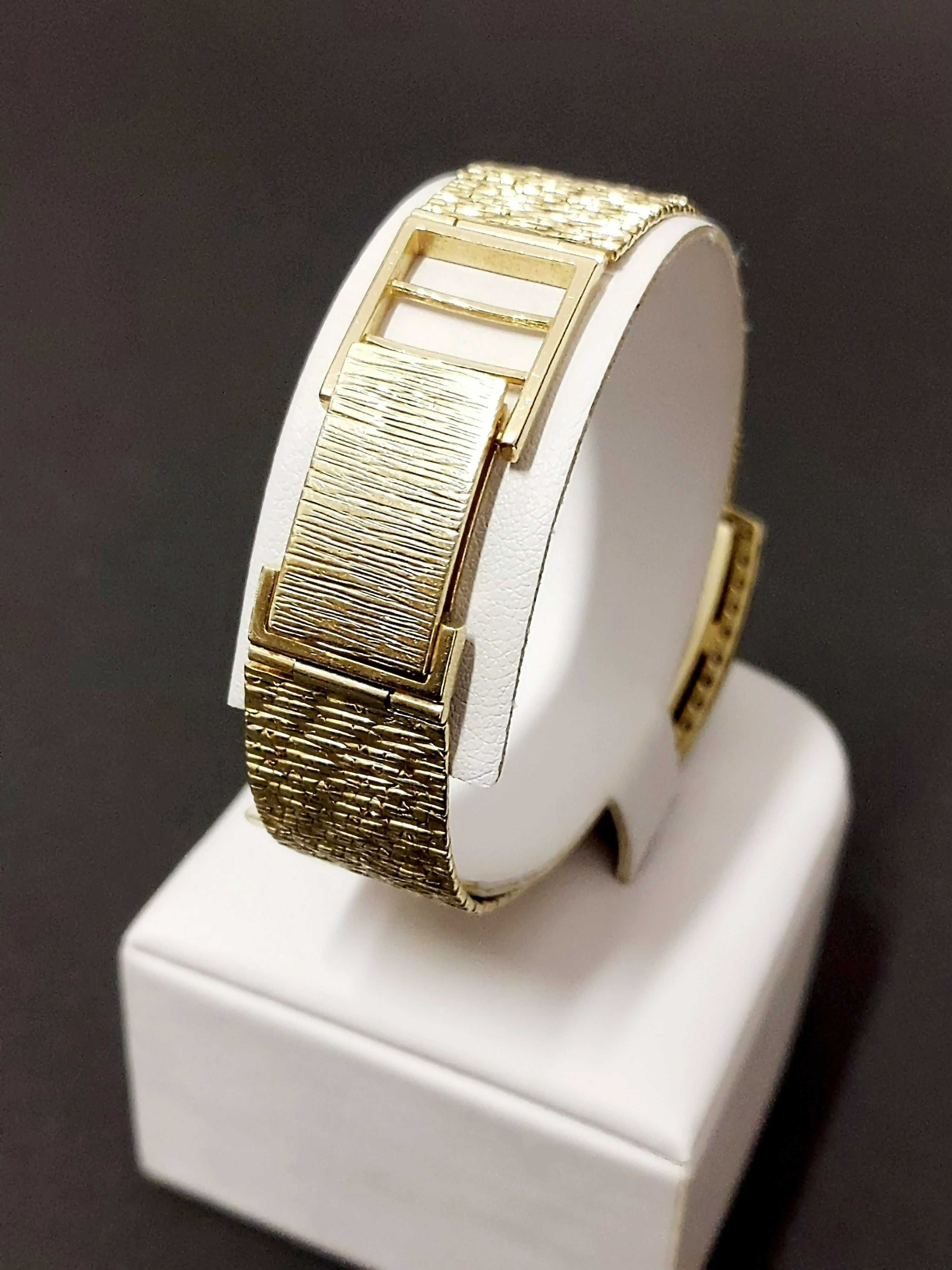 Zegarek damski złoty z brylantami 585 certyfikat 580/gram