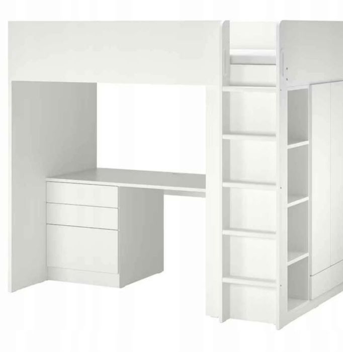 Łóżko z antresola piętrowe ikea smastad