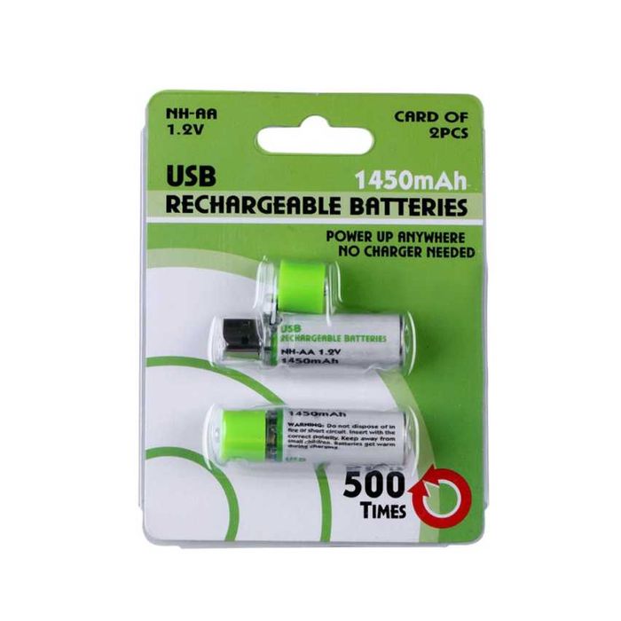 Pilhas Recarregáveis AA - 450mAh e 1,2 V